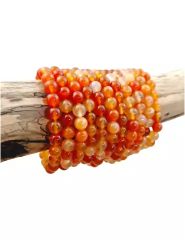 Carnelian bead bracelet A