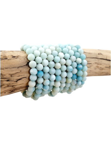 Braccialetto Amazonite con perle A levigate