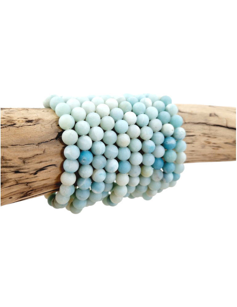 Braccialetto Amazonite con perle A levigate