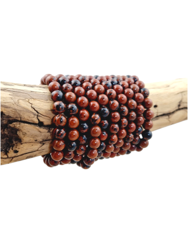Mahogany Obsidian Bracelet - Mahogany Beads A