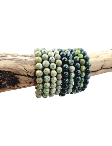 AA nephrite jade bead bracelet