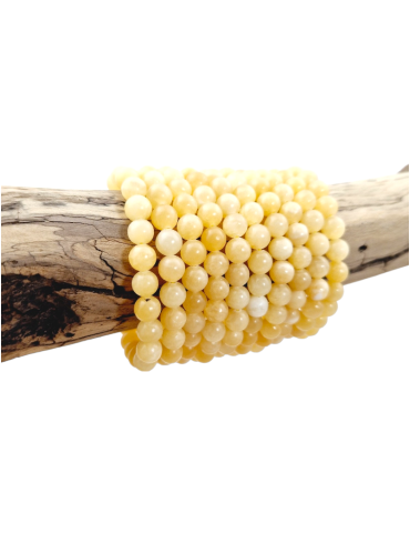 Bracelet calcite jaune perles A