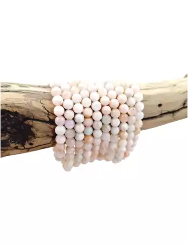 Bracelet morganite perles AB