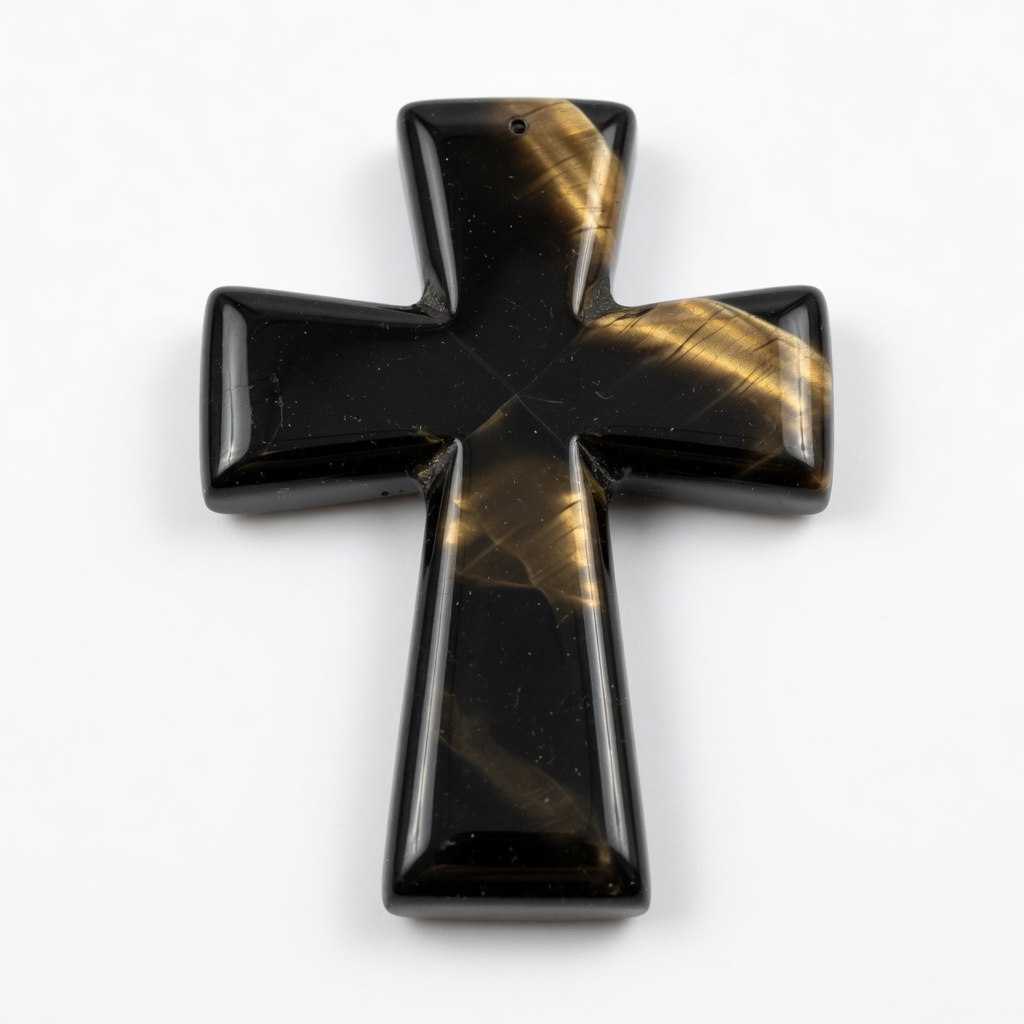 Croix en obsidienne