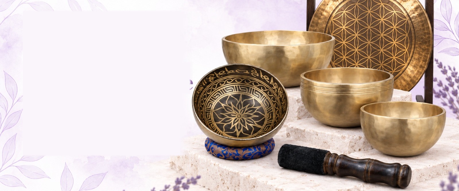 Bols chantants et gong fleur de vie
